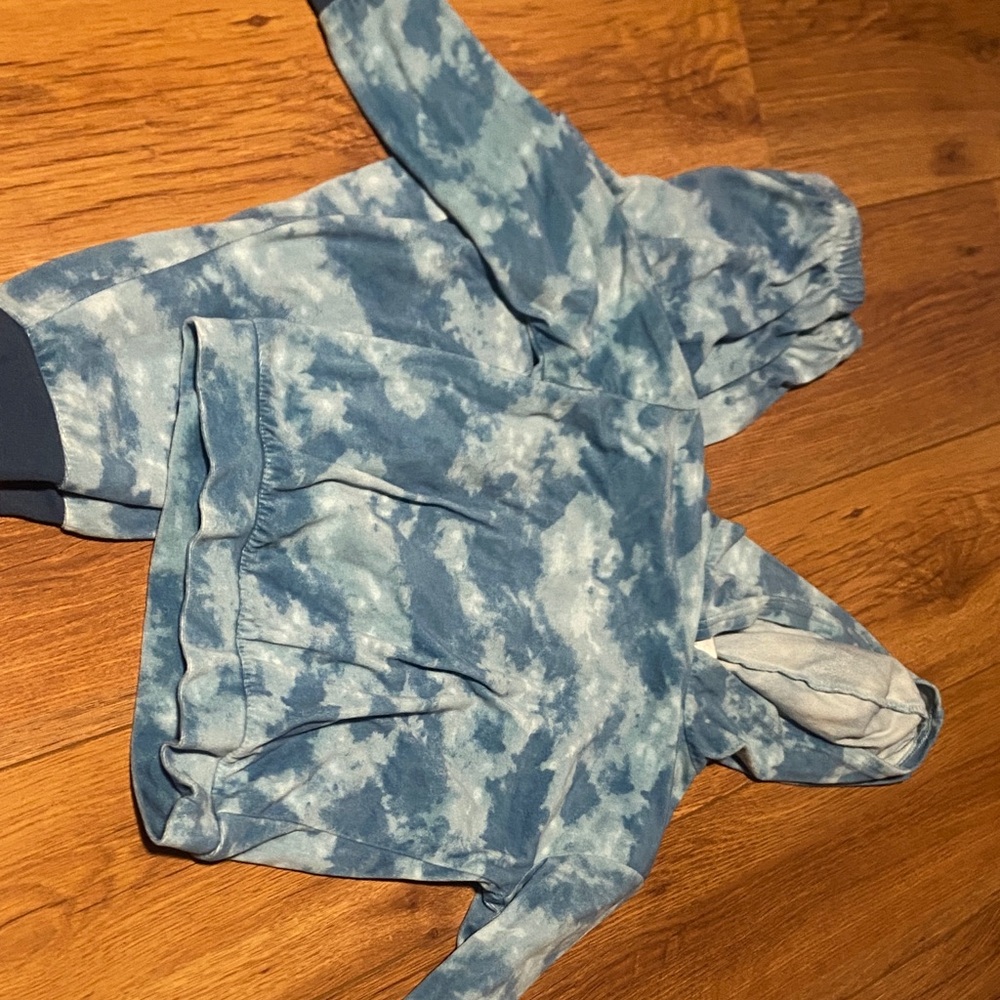 Kids Blue Tie-Dye Matching Set
